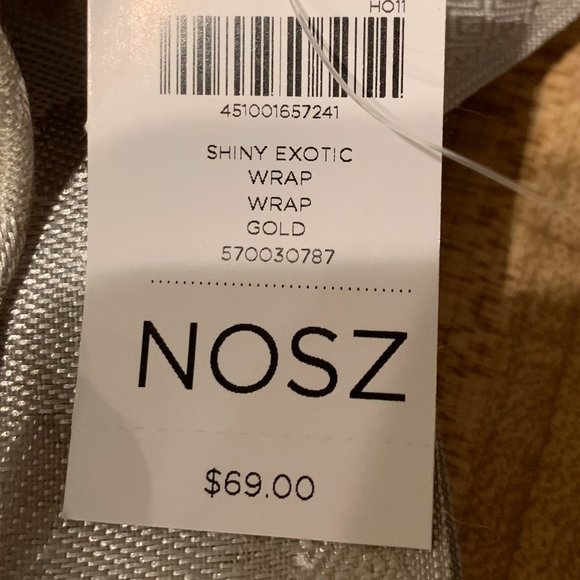 Chicos NWT Shiny Exotic Wrap Gold and Silver - Picture 5 of 5